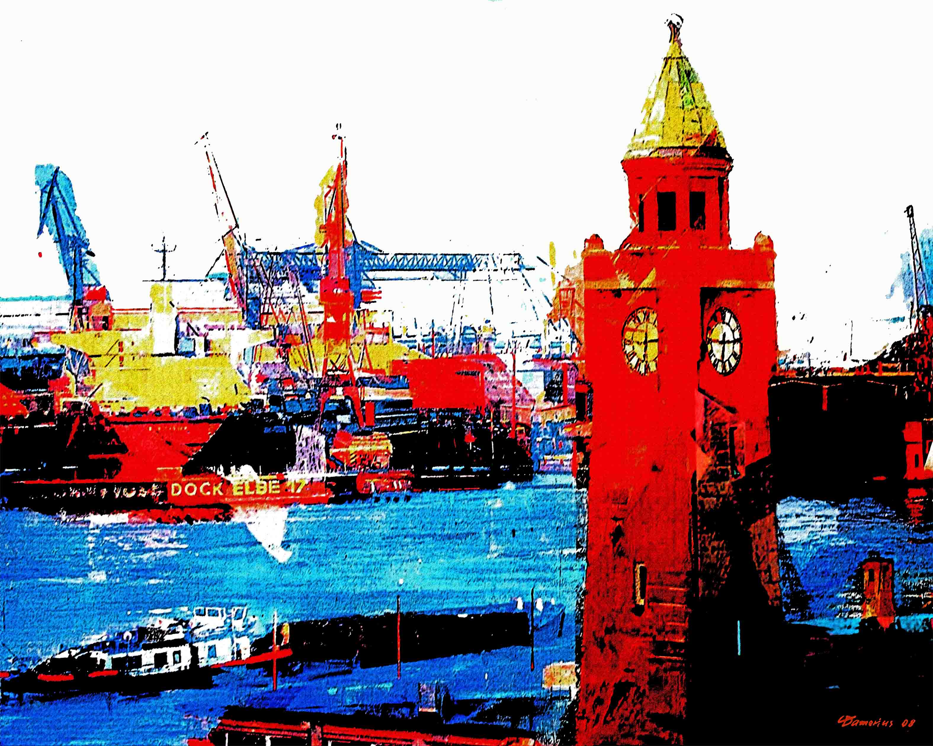 christian damerius moderne kunst deutsche malerei gemälde moderne kunstdrucke mit rahmen landungsbrücken dock elbe 17 ,moderne abstrakte malerei gerahmte kunstdrucke bilder gemälde kaufen,kunstdrucke christian damerius moderner abstrakter maler hamburg berlin reinbek münchen düsseldorf köln leipzig dresden