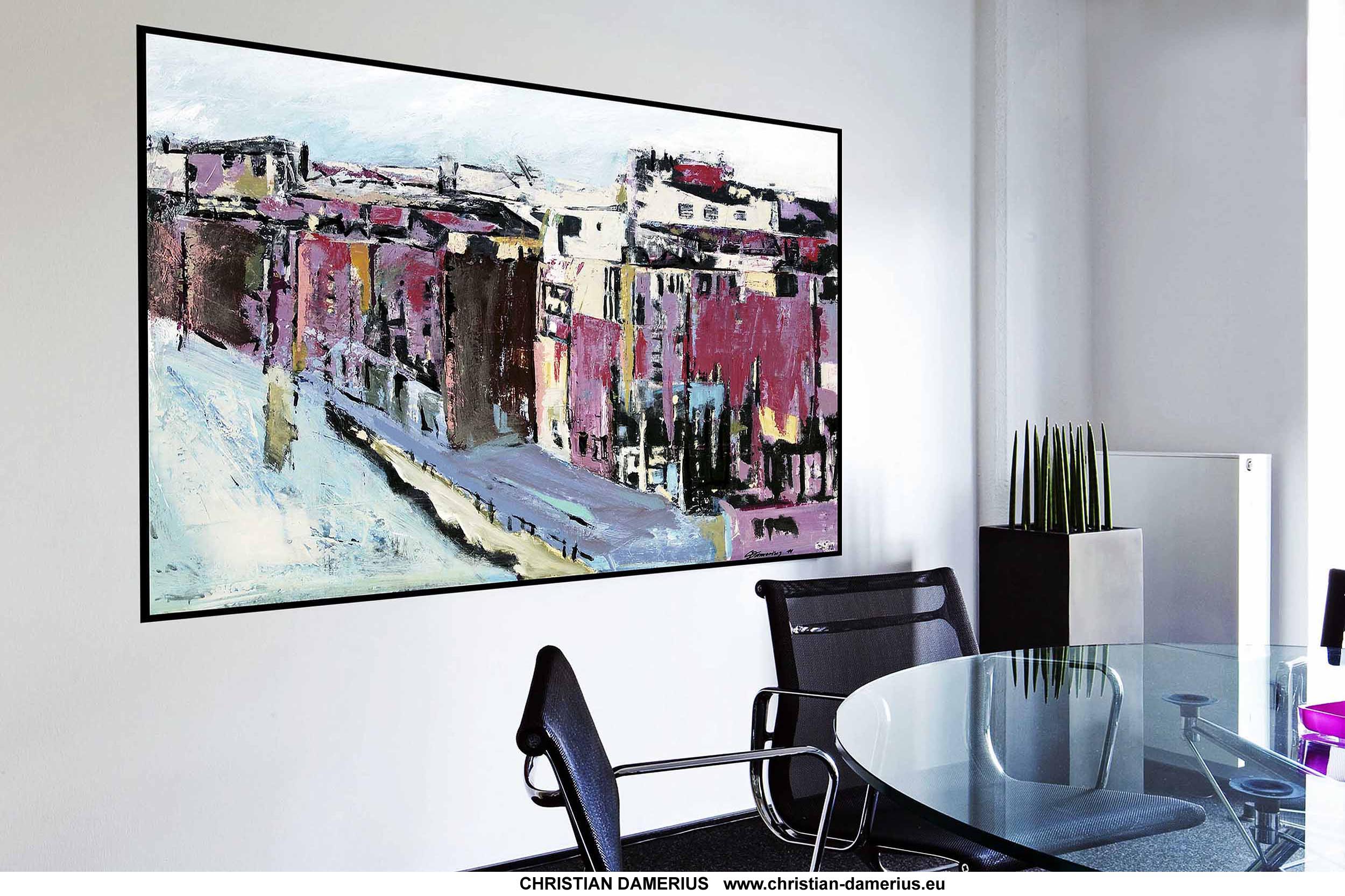 gemälde kunstdrucke vorstadt stadtgemälde,CHRISTIAN DAMERIUS,MODERNE HAMBURGER AUFTRAGSKUNST,moderne Wohnraumgestaltung,raumgestaltung wandgestaltung ideen bilder,MODERNE WANDGESTALTUNG,RAUMGESTALTUNG, auftragskunst FÜR unternehmen,hamburg,REINBEK,DEUTSCHLAND,SCHÖNER WOHNEN UND ARBEITEN MIT MODERNER KUNST AN WÄNDEN