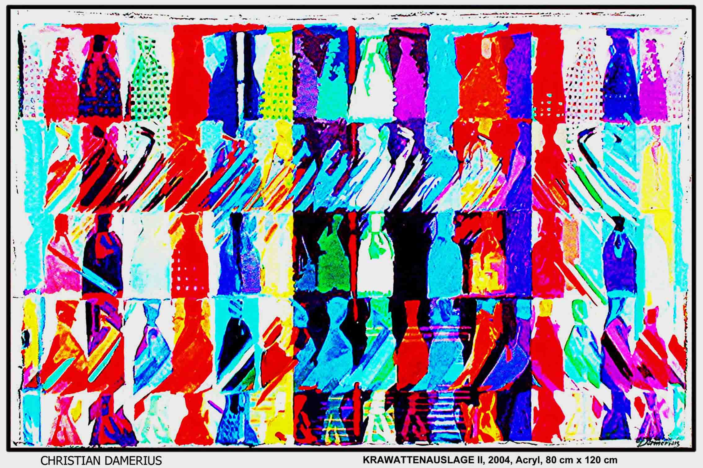 CHRISTIAN DAMERIUS,malerei,krawattenauslage 2,auftragsmalerei,hamburg,acrylmalerei,acrylbilder,