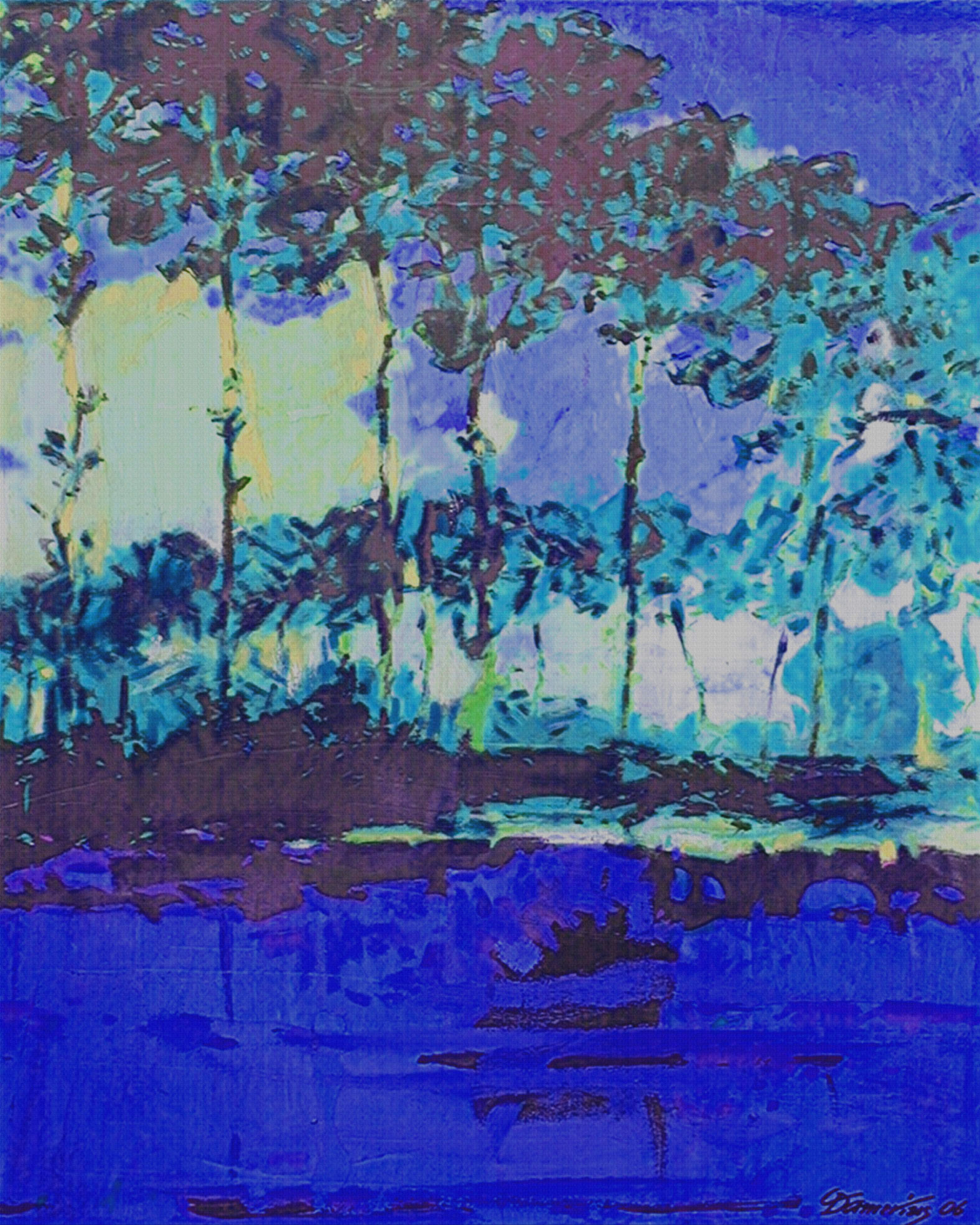 ABENDHIMMEL,BÄUME,WASSER,POSTER KUNSTDRUCKE HAMBURG,MODERNE AUFTRAGSMALEREI REINBEK HAMBURG,KAUFEN,ONLINE KAUFEN,CHRISTIAN DAMERIUS,