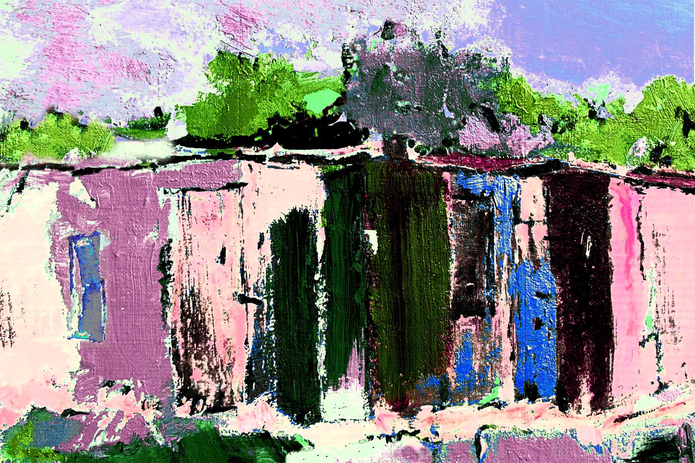 christian damerius,frhlingsgrn,kunstdrucke landschaftsmalerei,huser,katen,htten,moderne deutsche malerei,kunstdrucke bume,christian damerius moderne landschaftsmaler