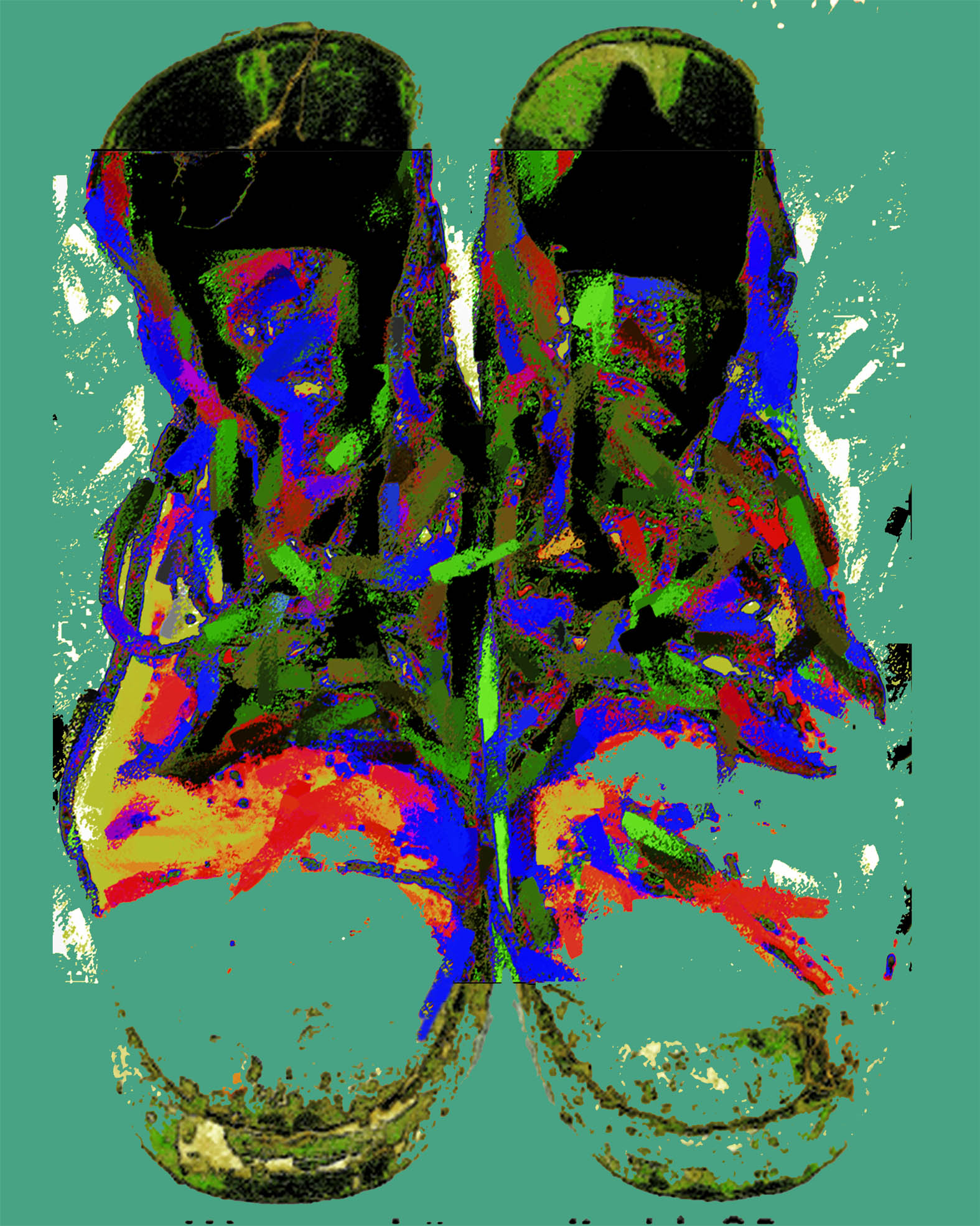 wanderschuhe,moderne stilllebenmalerei,bilder,moderne kunstdrucke,gemälde,originale,acrylmalerei,christian damerius,moderne kunst,objekte,hamburg,reinbek,berlin,münchen,düsseldorf,köln,leipzig,dresden